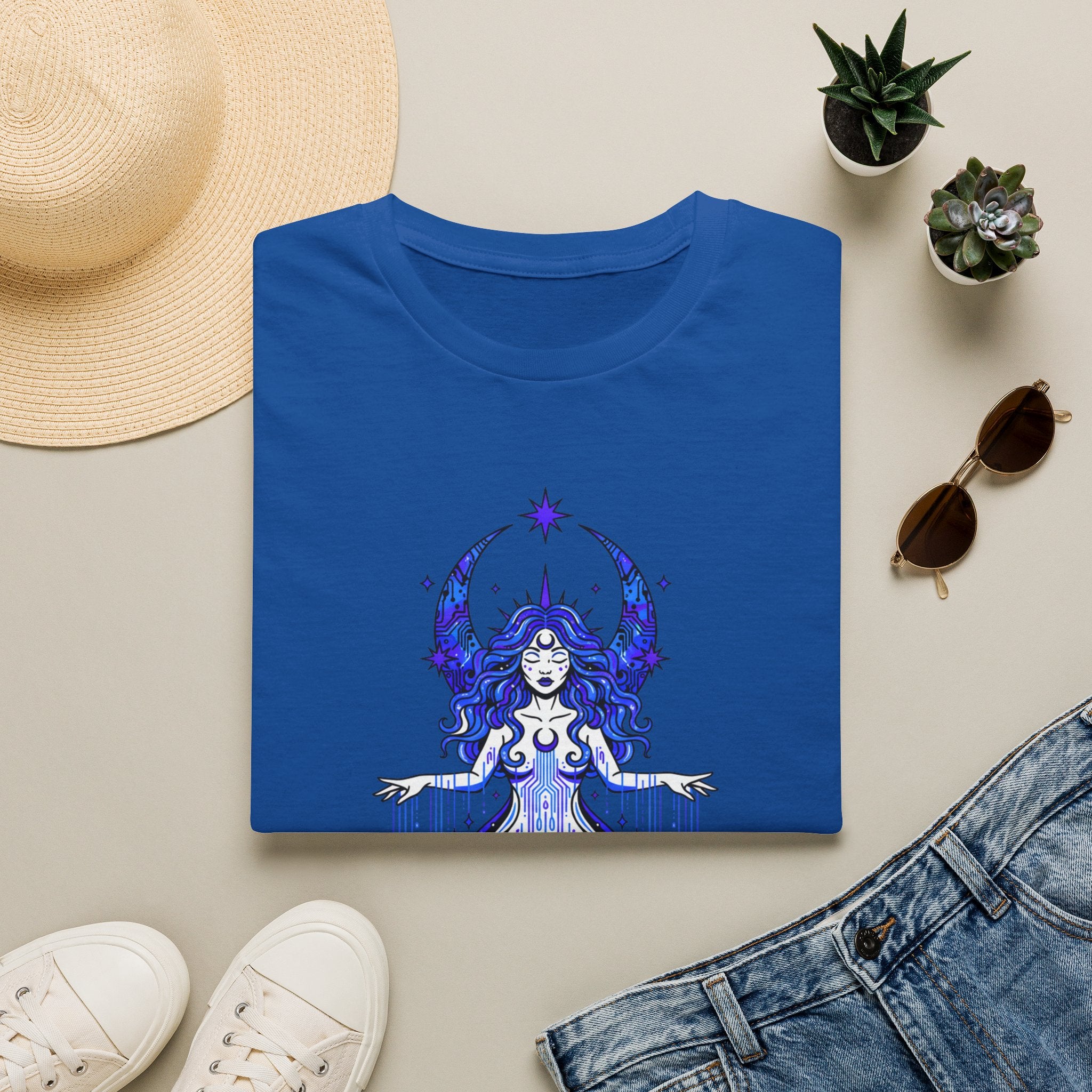 D78 Mystic Circle — Celestial Goddess T-Shirt