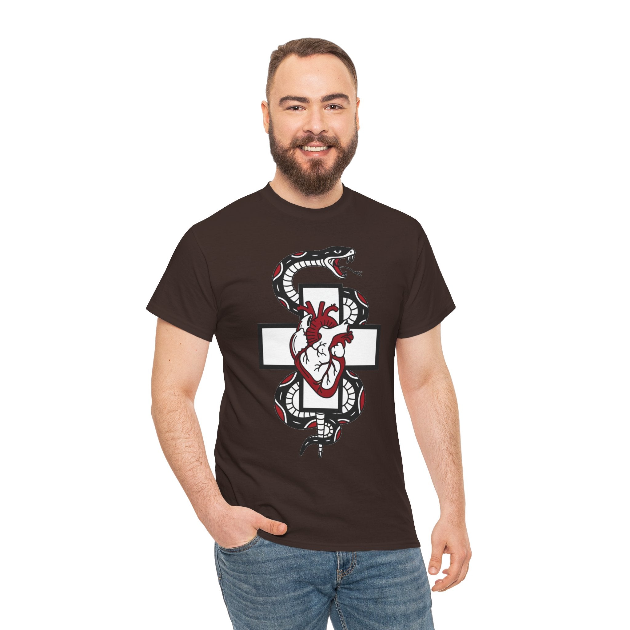 D78 Skull Society — Gothic Heart & Snake T-shirt