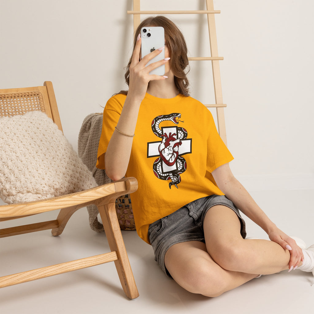 D78 Skull Society — Gothic Heart & Snake T-shirt