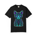 Cyberpunk Cat T-Shirt — Neon Tech Kitten Graphic Tee