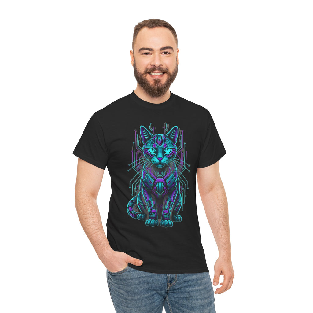 D78 Cyber Felines — Futuristic cat T-shirt