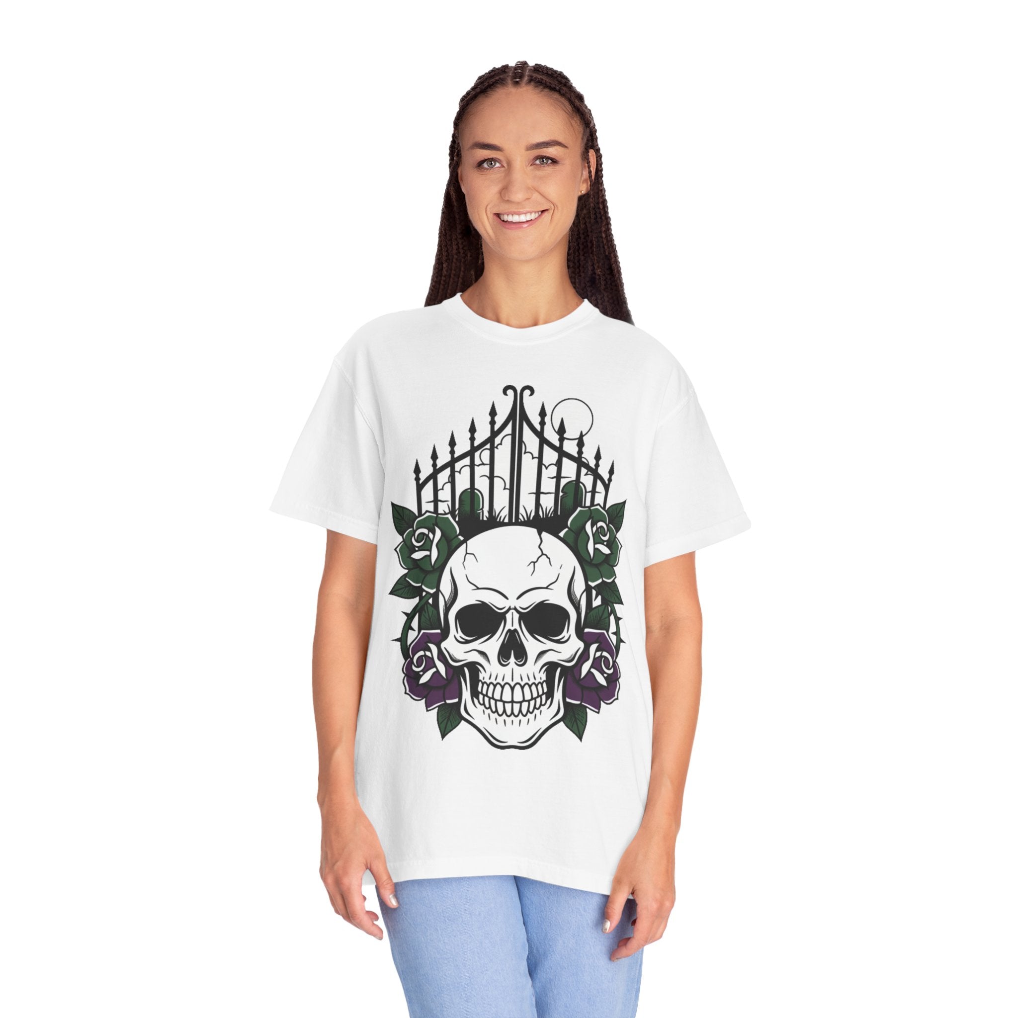 D78 Skull Society — Skull and Roses T-Shirt