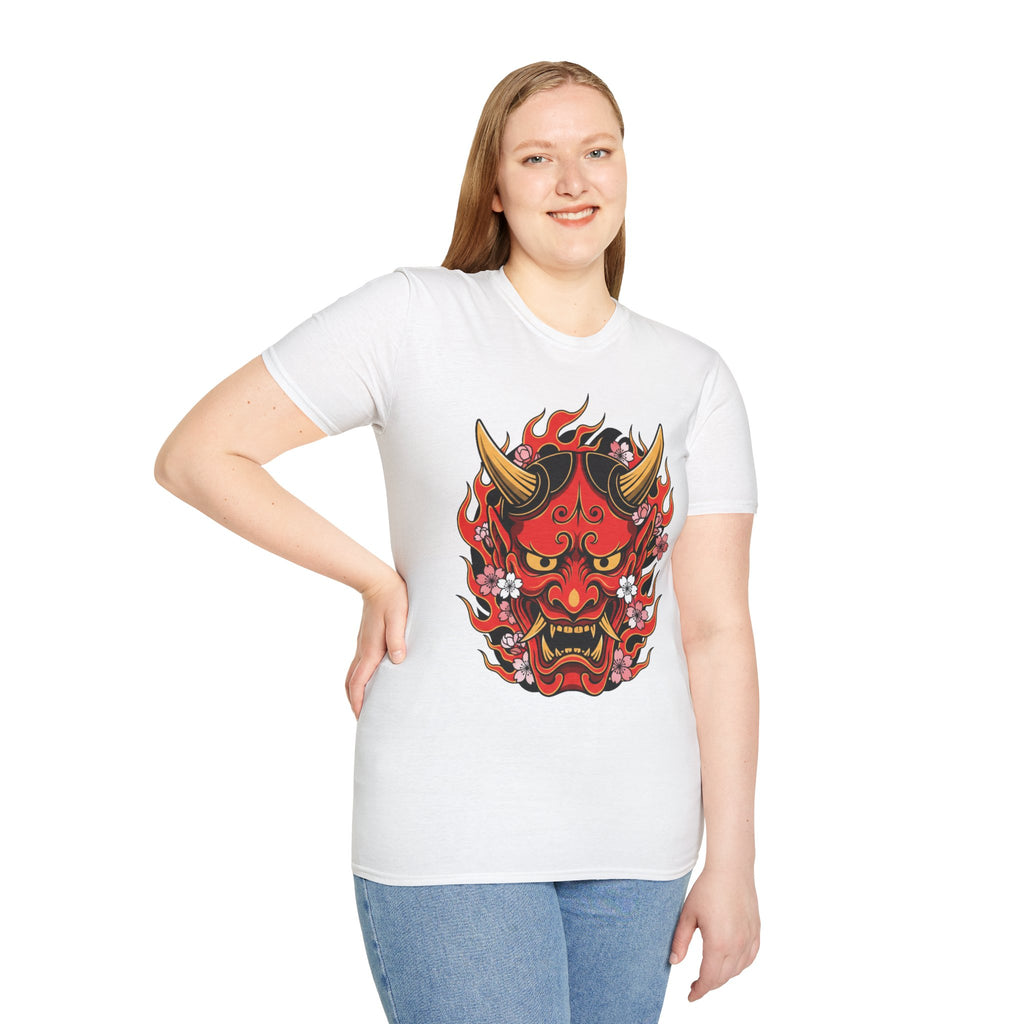 D78 Oni Flames — Oni mask T-shirt