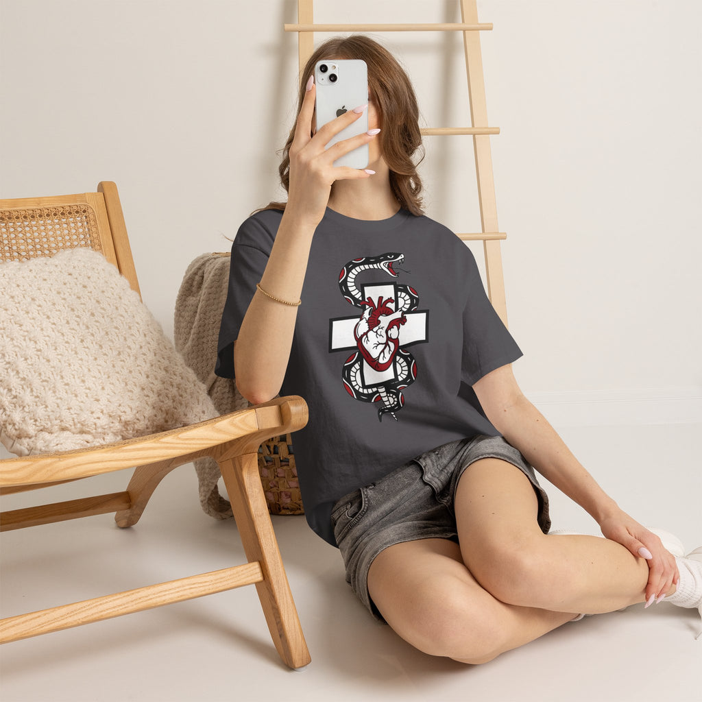 D78 Skull Society — Gothic Heart & Snake T-shirt