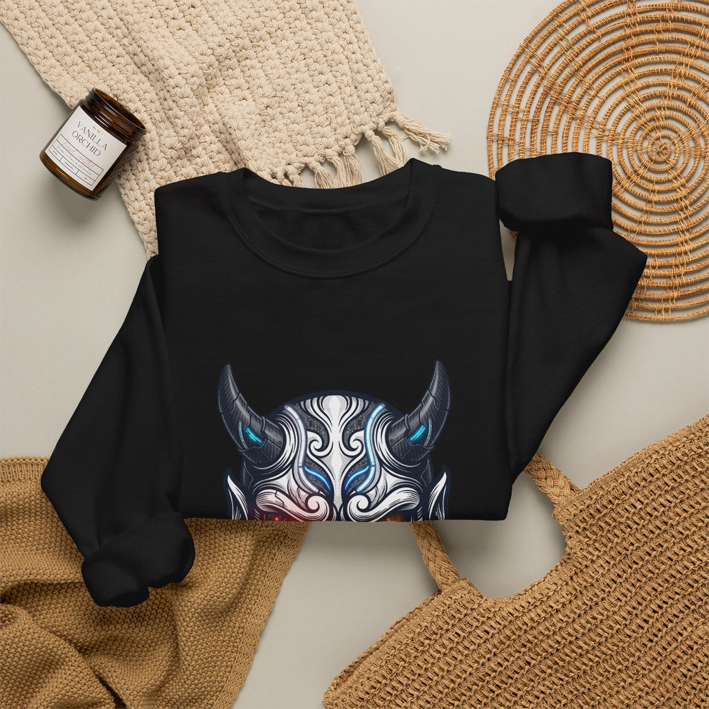 Hannya Mask Illustration Sweatshirt | Traditional Tattoo-Inspired, Flash-Style