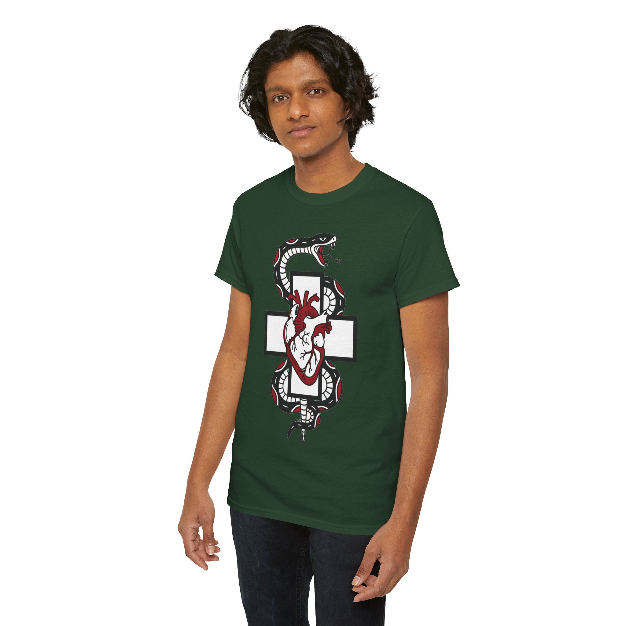 D78 Skull Society — Gothic Heart & Snake T-shirt