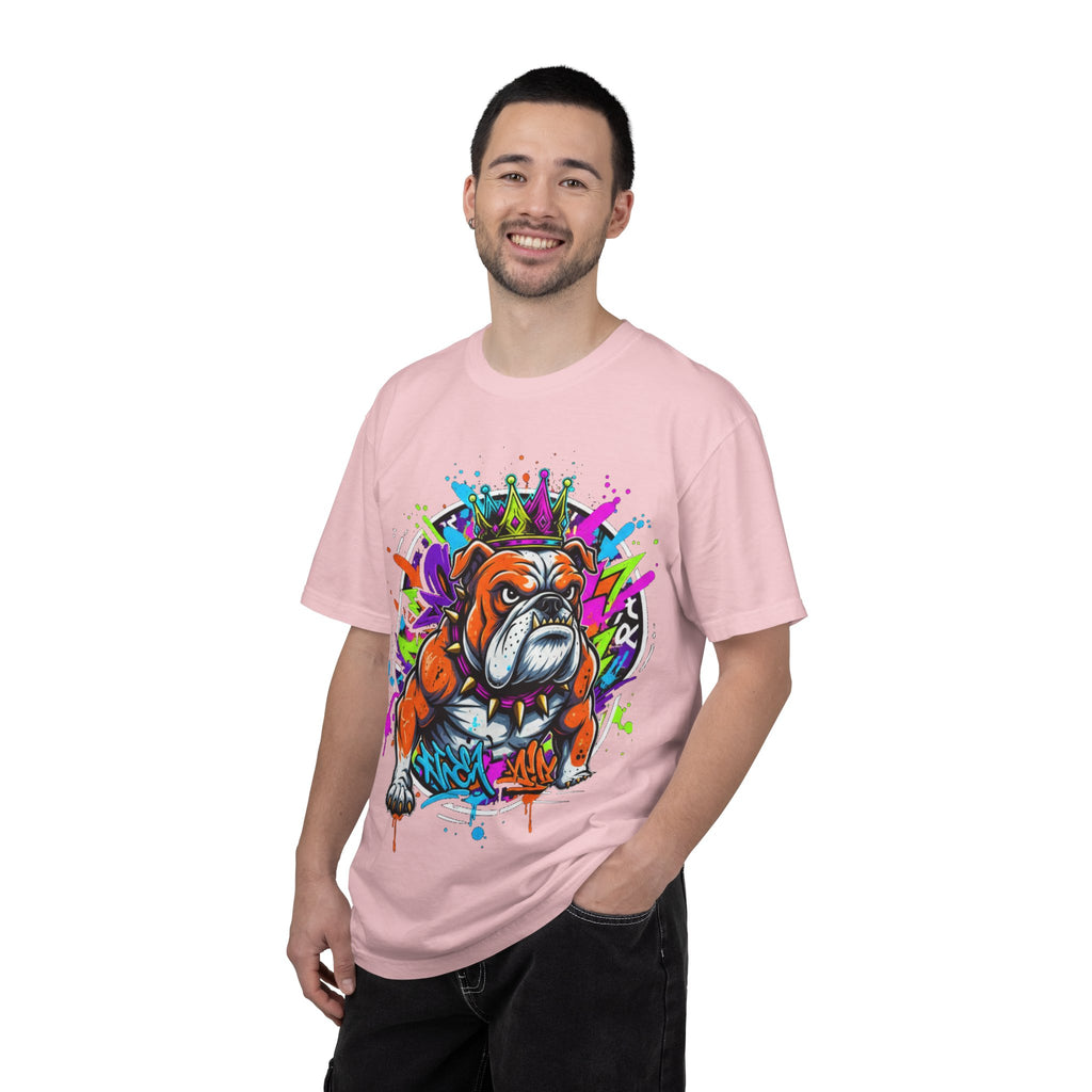 D78 Street Kings — Crown graffiti bulldog T-shirt