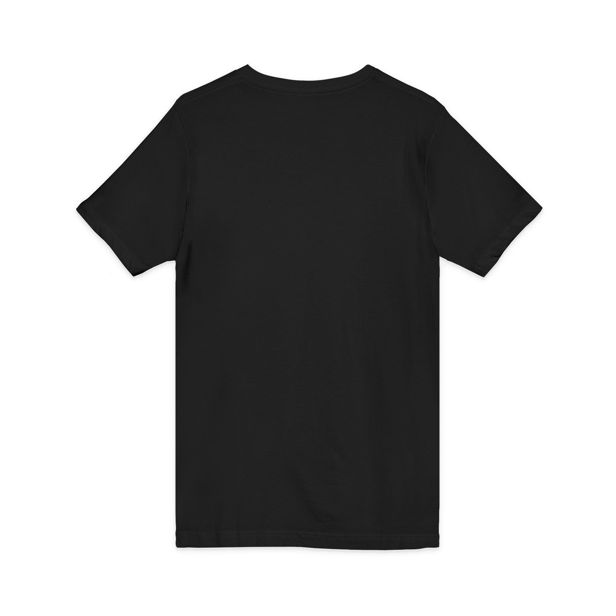 Gothic Gatekeeper V-Neck Tee — Green Skull Graveyard Design