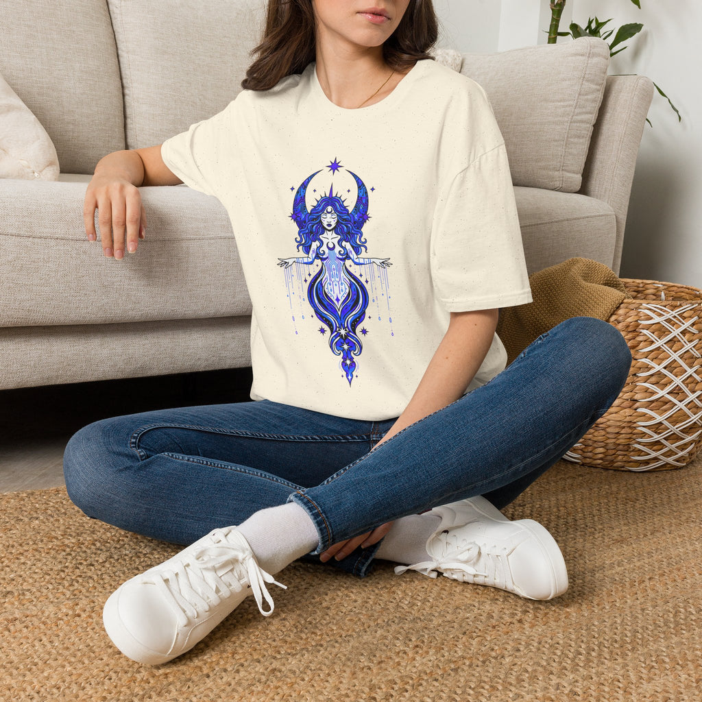 Mystic Moon Goddess T-Shirt — Celestial Witchy Graphic Tee
