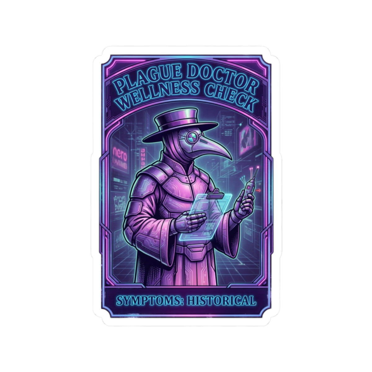 Plague Doctor Illustration Sticker | History Humor, Historical Medicine
