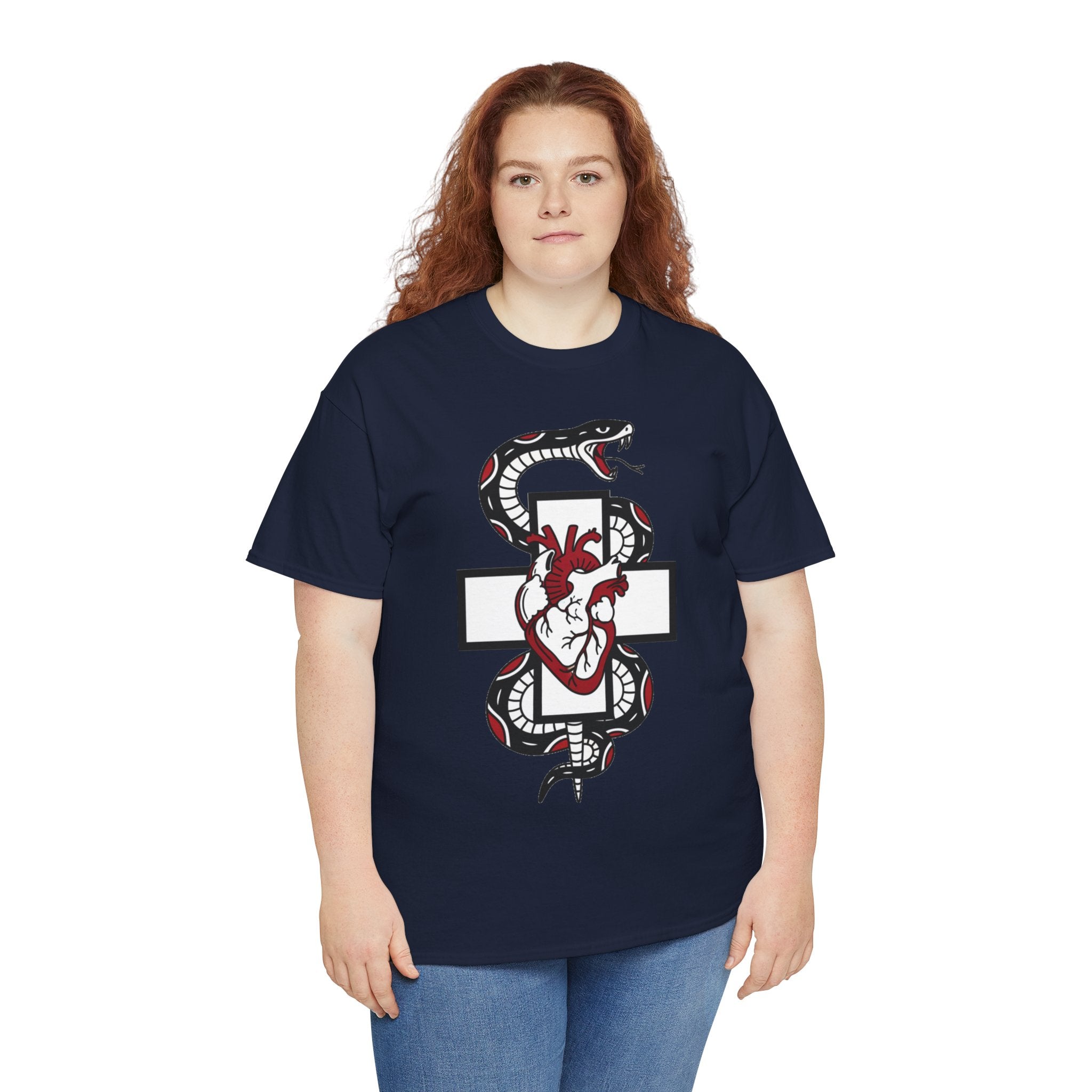 D78 Skull Society — Gothic Heart & Snake T-shirt