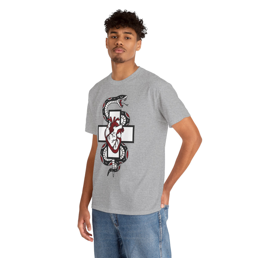 D78 Skull Society — Gothic Heart & Snake T-shirt