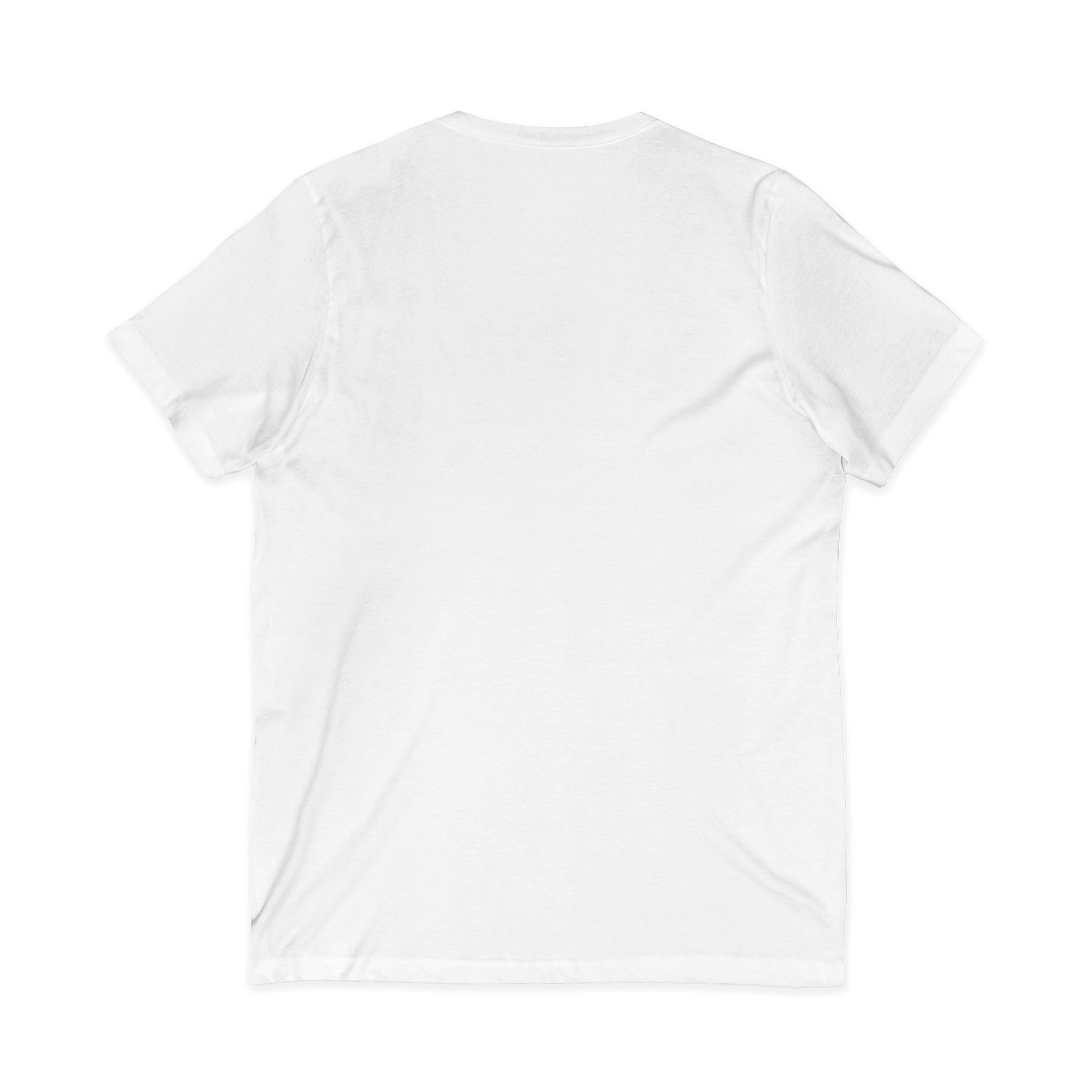 Gothic Gatekeeper V-Neck Tee — Green Skull Graveyard Design