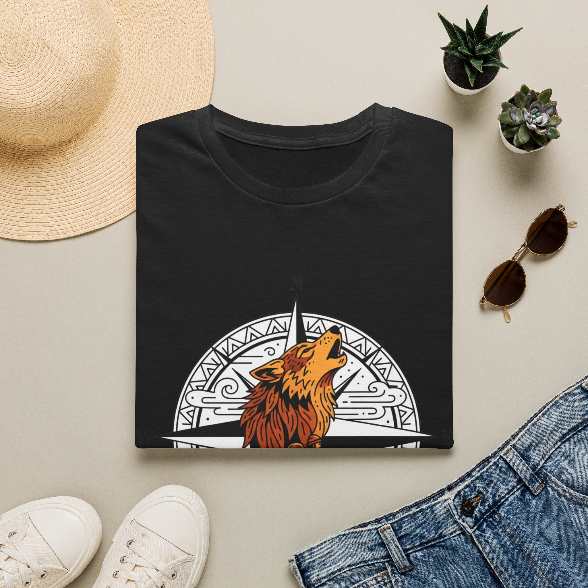 D78 Wolf Trail — Adventure wolf T-shirt