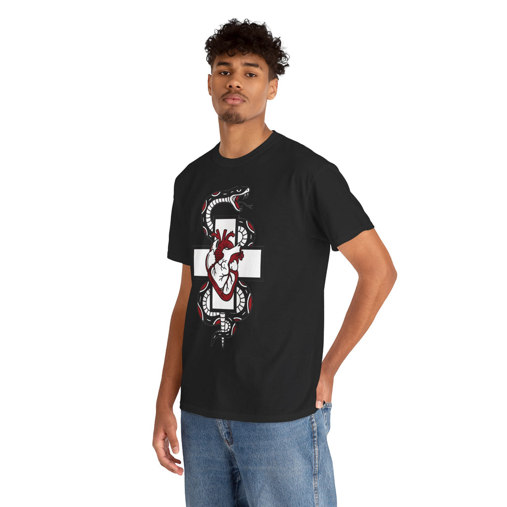 D78 Skull Society — Gothic Heart & Snake T-shirt