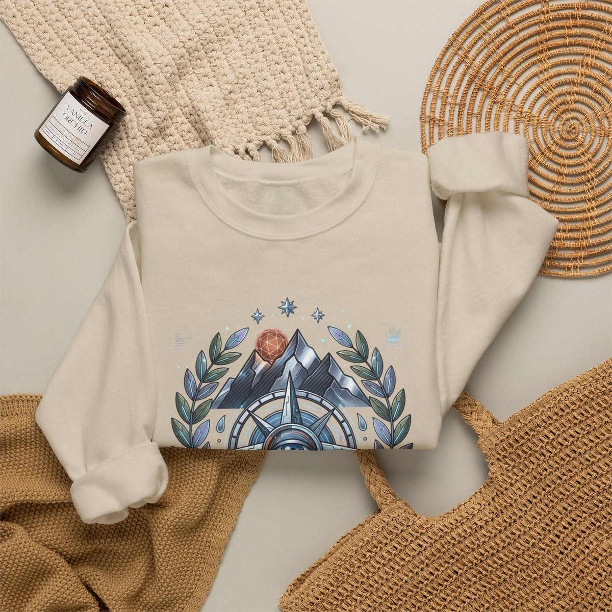 Sweat boussole aventure vintage — D78 Urban Nomad