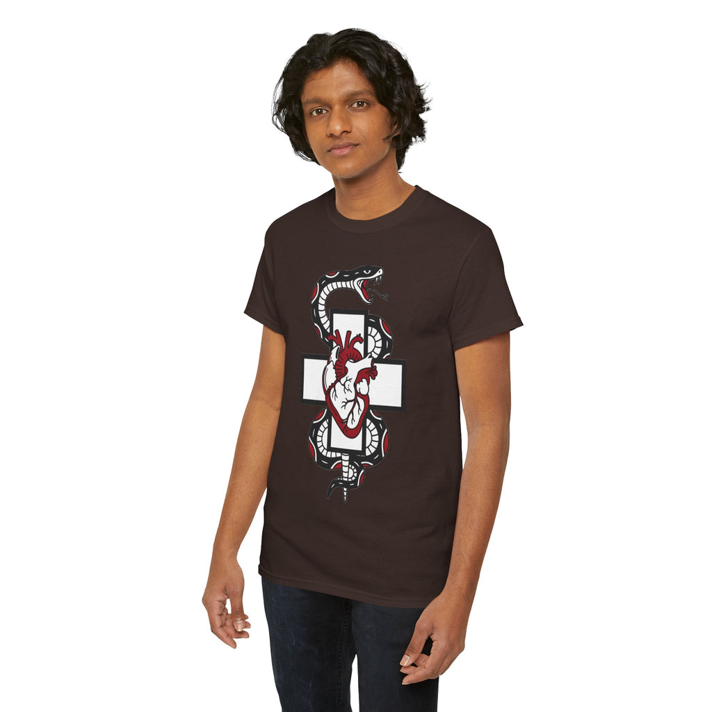 D78 Skull Society — Gothic Heart & Snake T-shirt