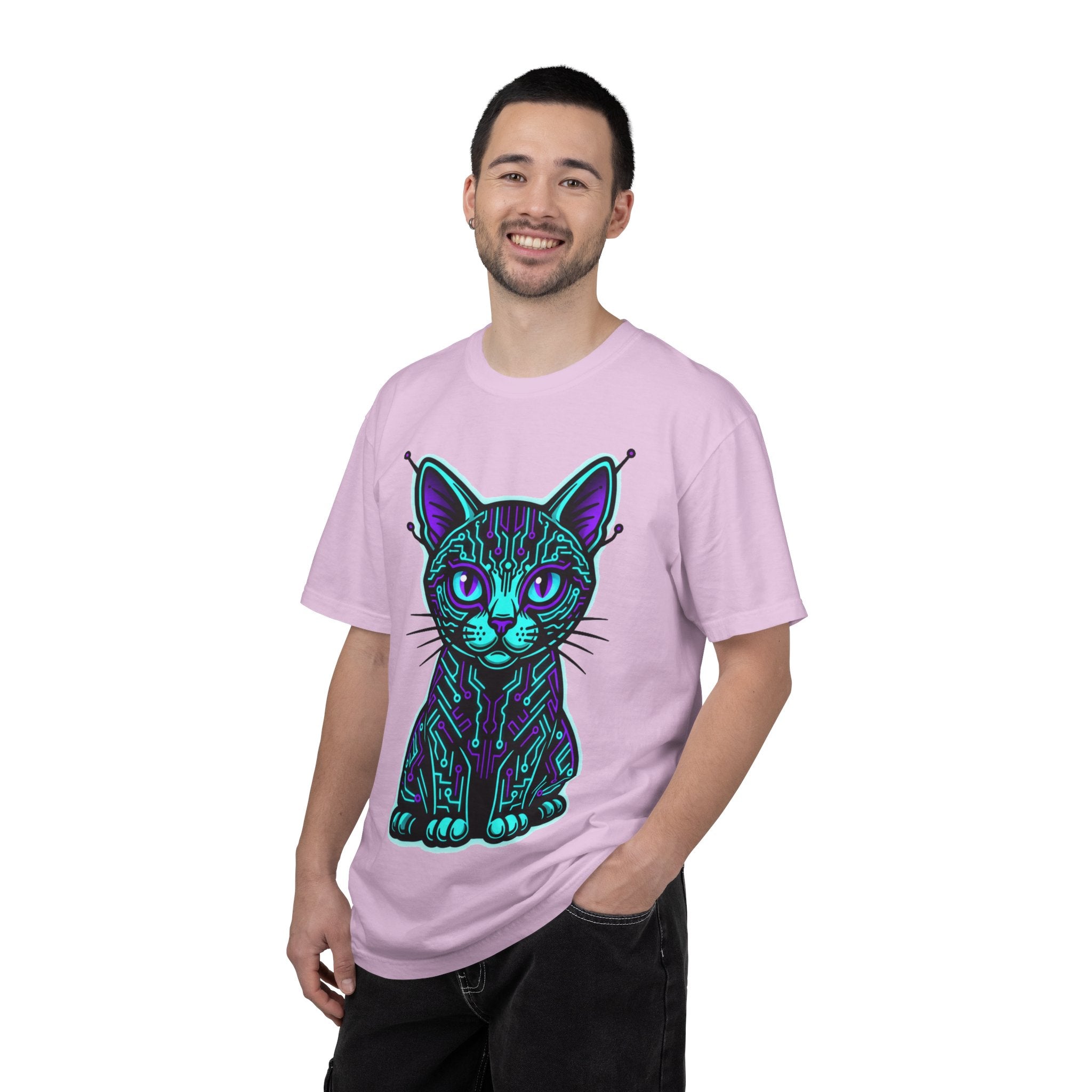 D78 Cyber Felines — Neon Cat T-shirt