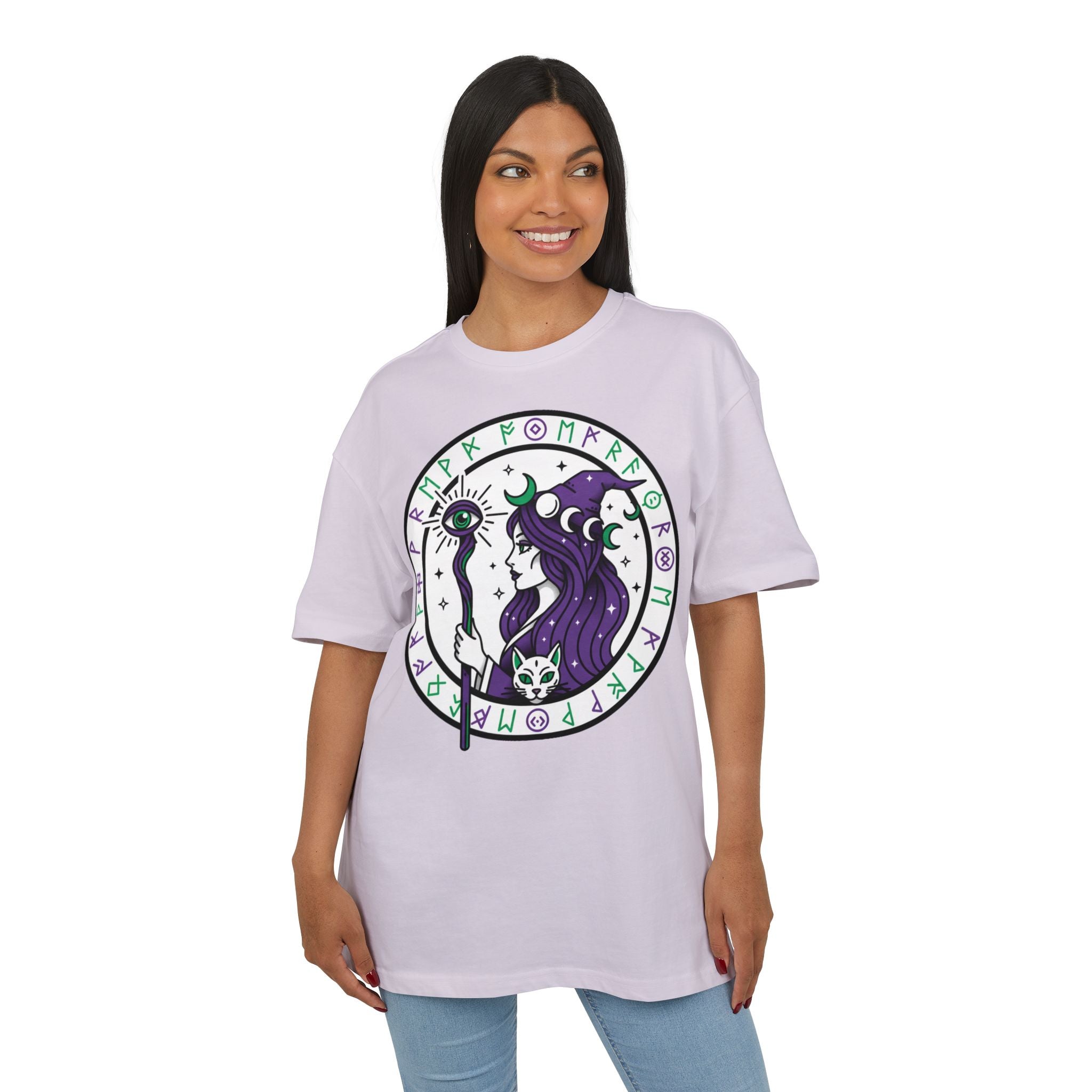 Witchy Moon Sorceress Tee — Mystic Rune Graphic T‑Shirt
