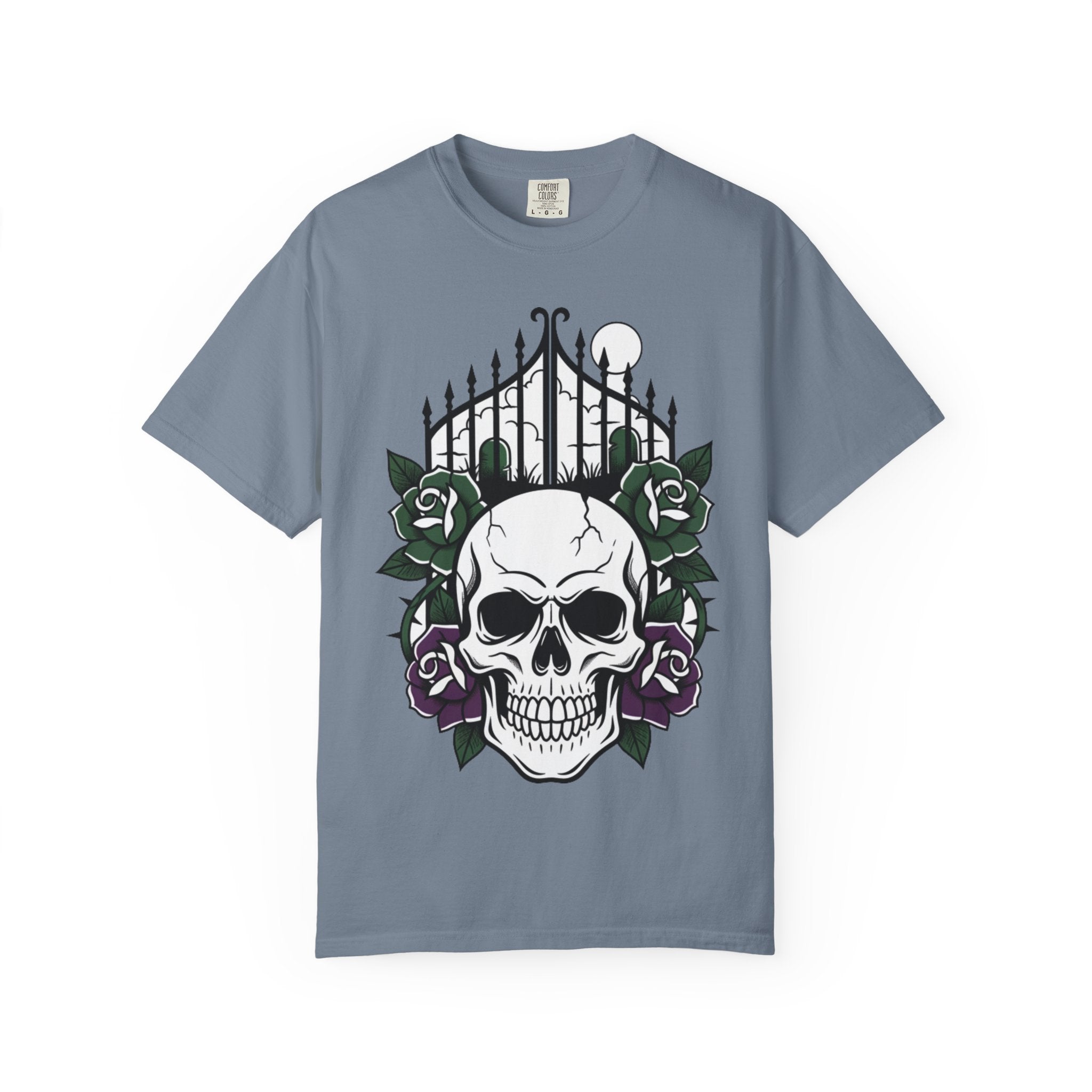 D78 Skull Society — Skull and Roses T-Shirt