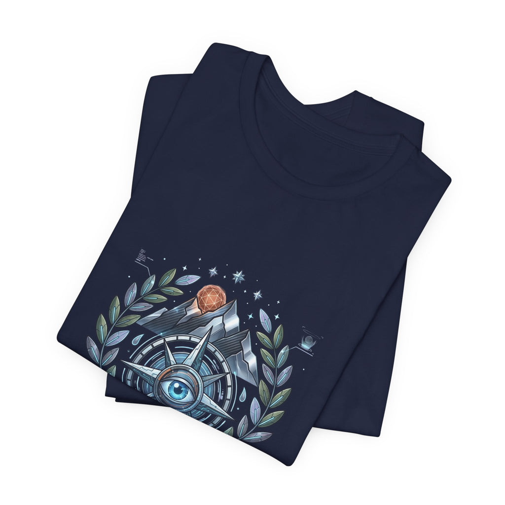 Born to Hike Compass Crest T-Shirt | Traditional Tattoo-Inspired, Outdoor Badge