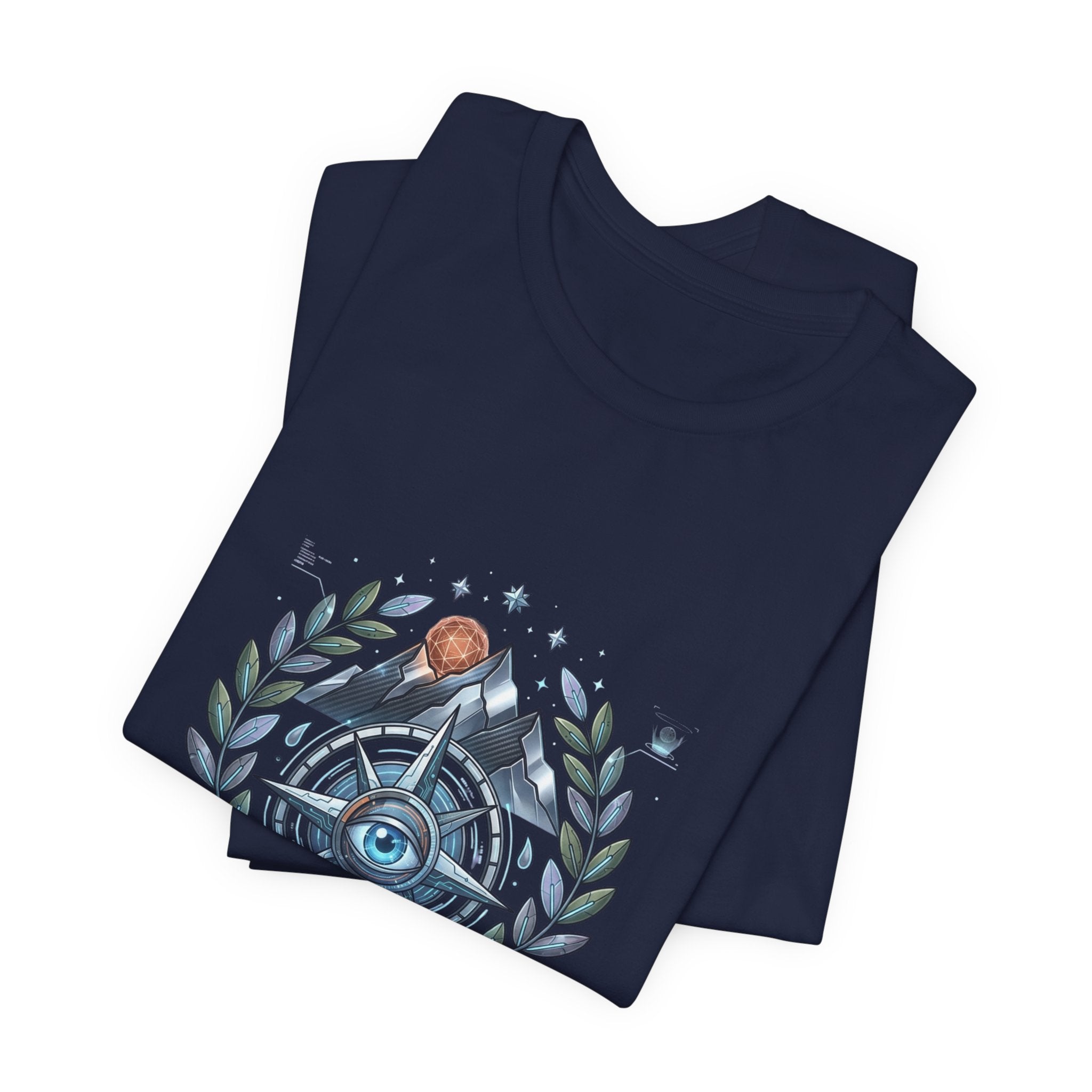 Born to Hike Compass Crest T-Shirt | Traditional Tattoo-Inspired, Outdoor Badge