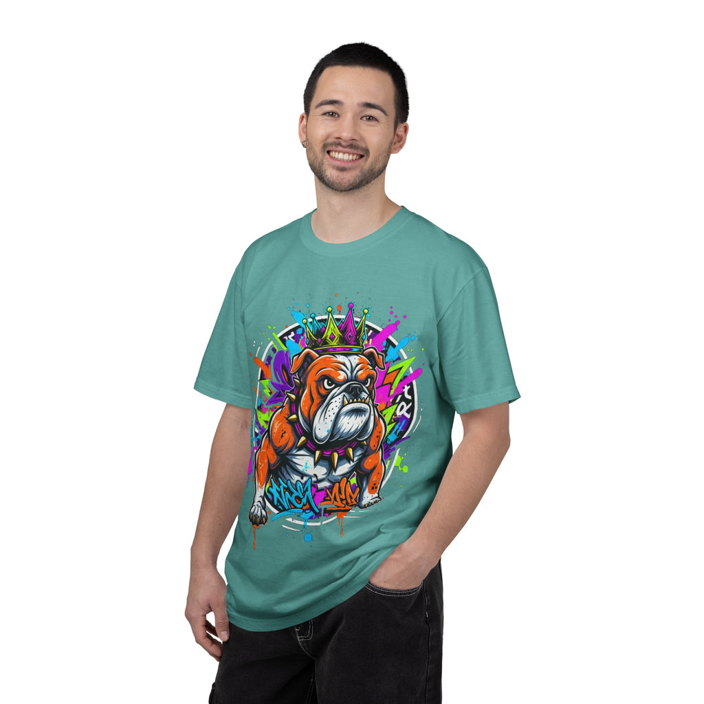 D78 Street Kings — Crown graffiti bulldog T-shirt