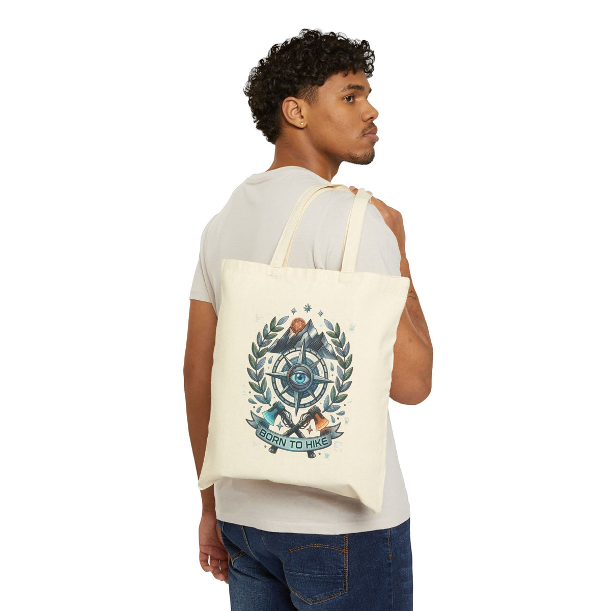 Tote bag vintage aventure boussole — D78 Urban Nomad