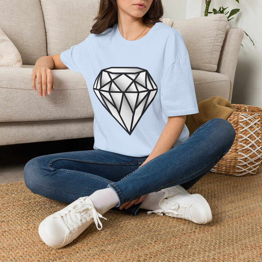 Diamond Graphic T-Shirt — Geometric Gem Tee for Casual Streetwear