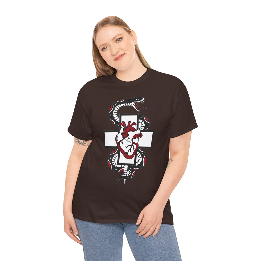 D78 Skull Society — Gothic Heart & Snake T-shirt