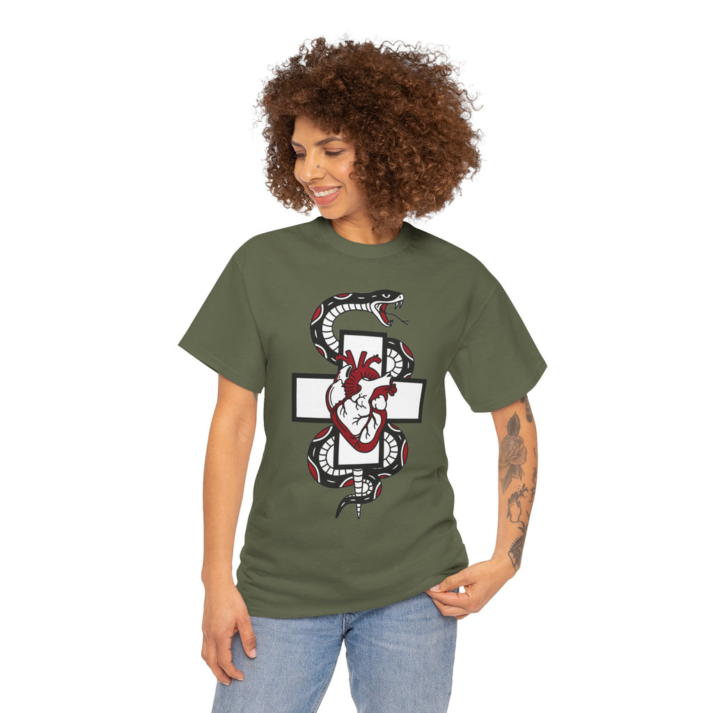 D78 Skull Society — Gothic Heart & Snake T-shirt