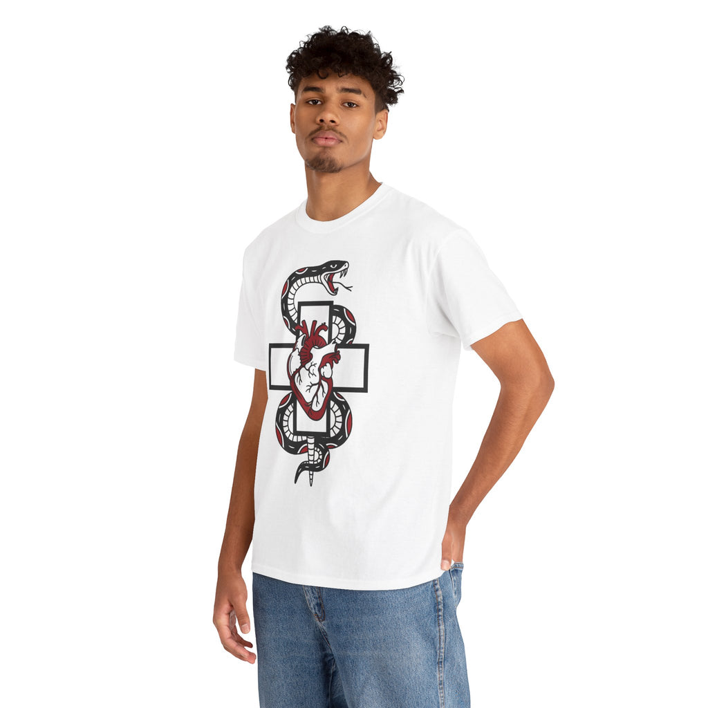 D78 Skull Society — Gothic Heart & Snake T-shirt