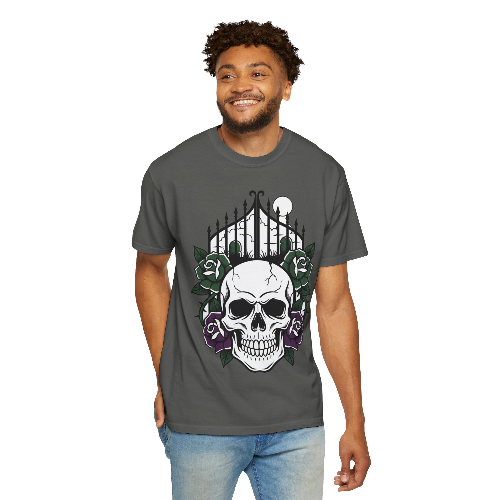 D78 Skull Society — Skull and Roses T-Shirt