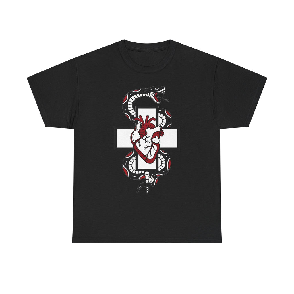 D78 Skull Society — Gothic Heart & Snake T-shirt