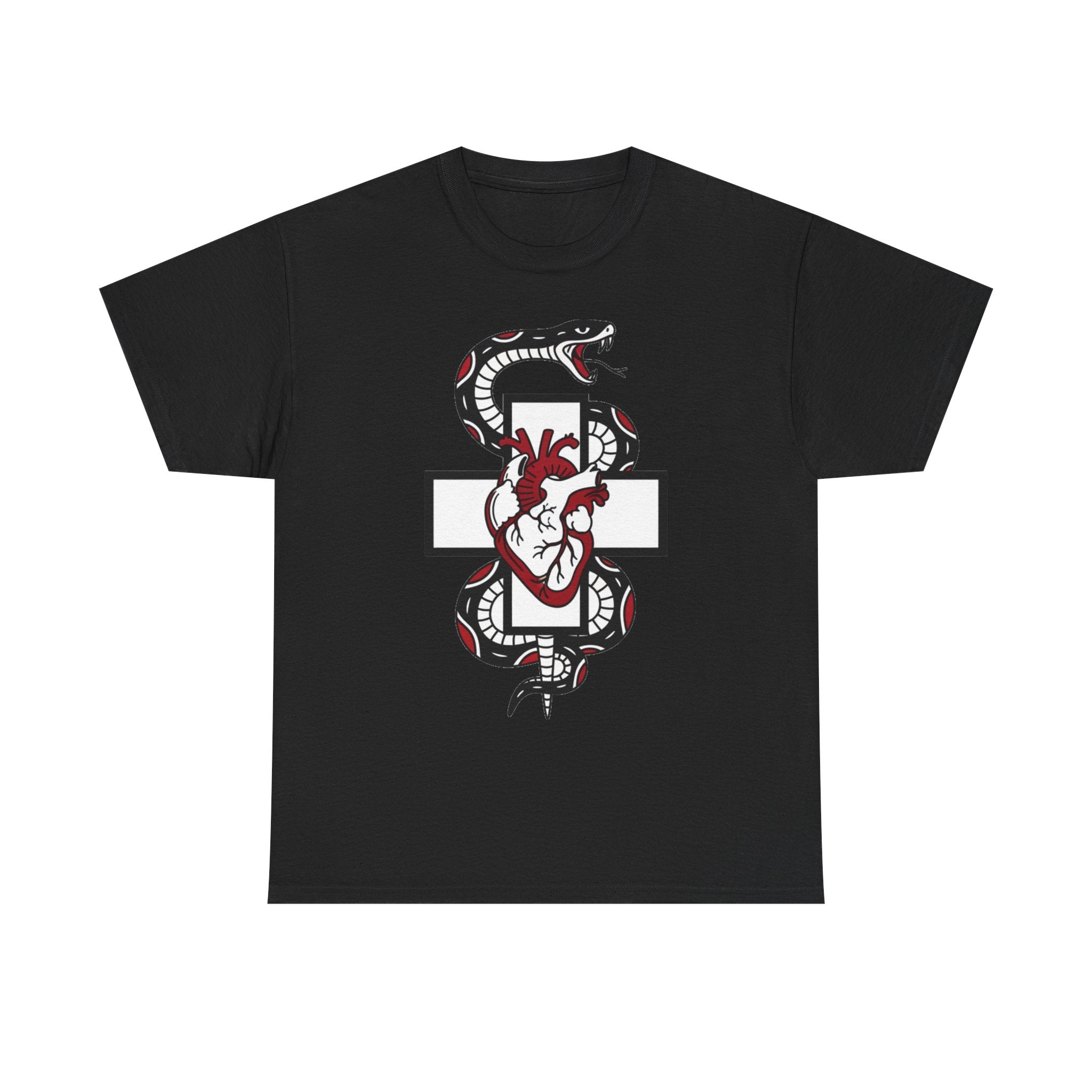 D78 Skull Society — Gothic Heart & Snake T-shirt
