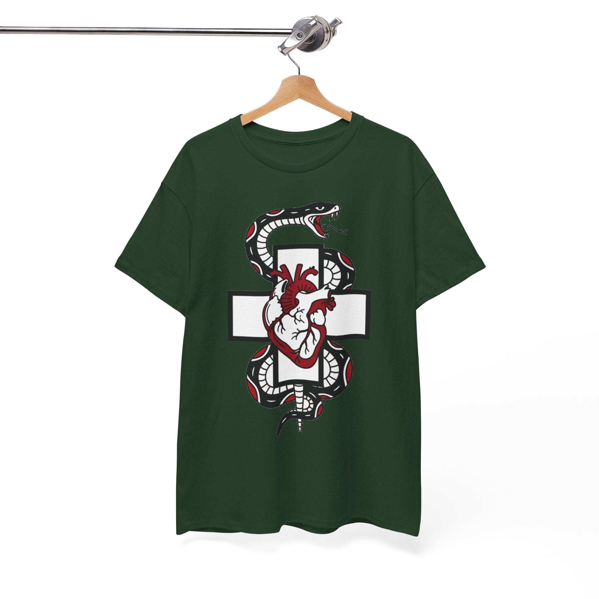 D78 Skull Society — Gothic Heart & Snake T-shirt