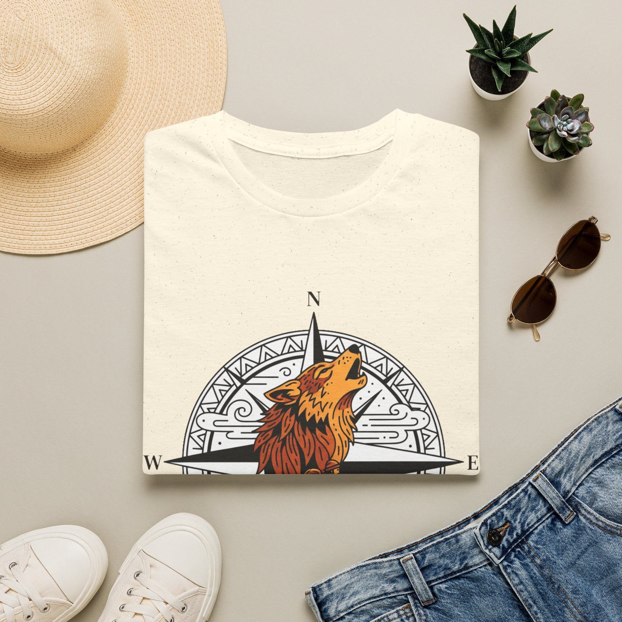 D78 Wolf Trail — Adventure wolf T-shirt