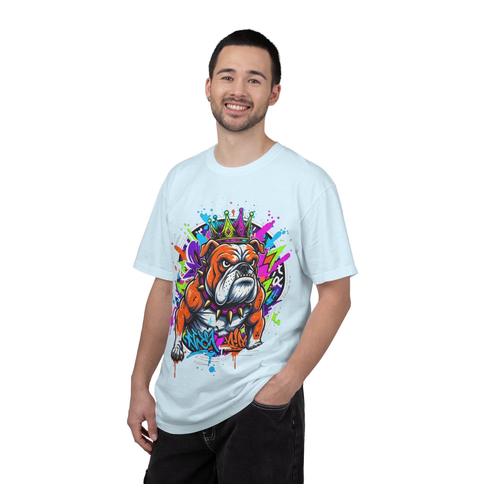 D78 Street Kings — Crown graffiti bulldog T-shirt