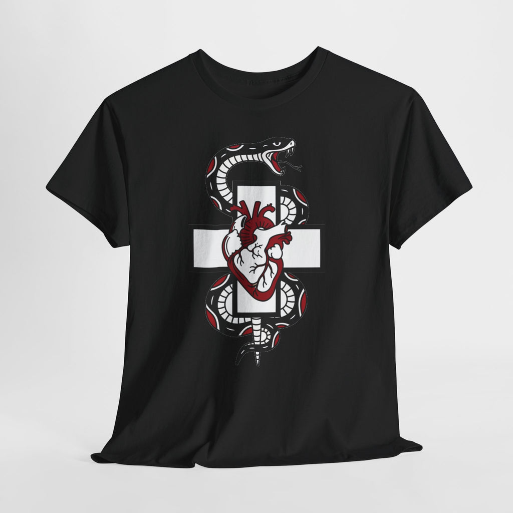 D78 Skull Society — Gothic Heart & Snake T-shirt