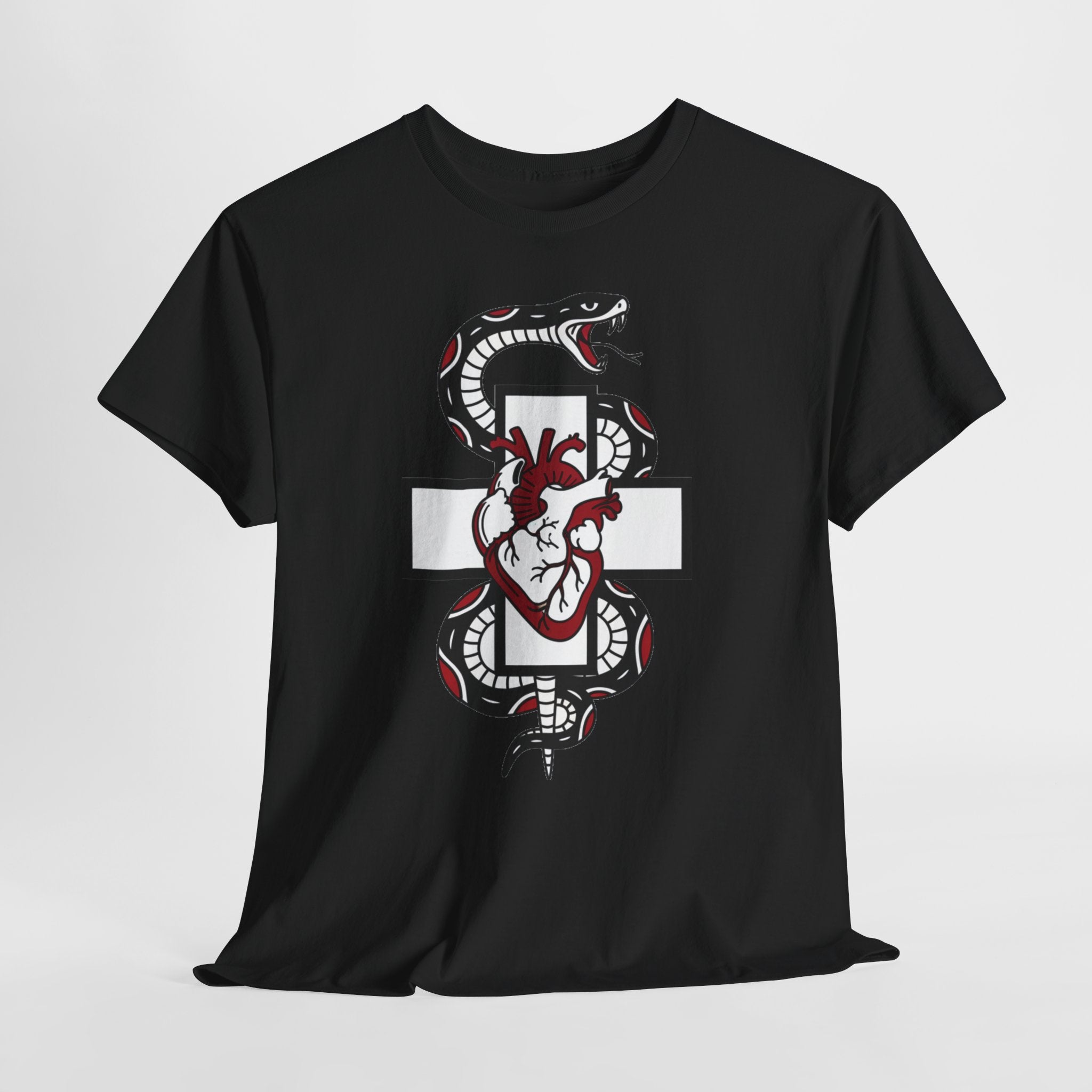 D78 Skull Society — Gothic Heart & Snake T-shirt