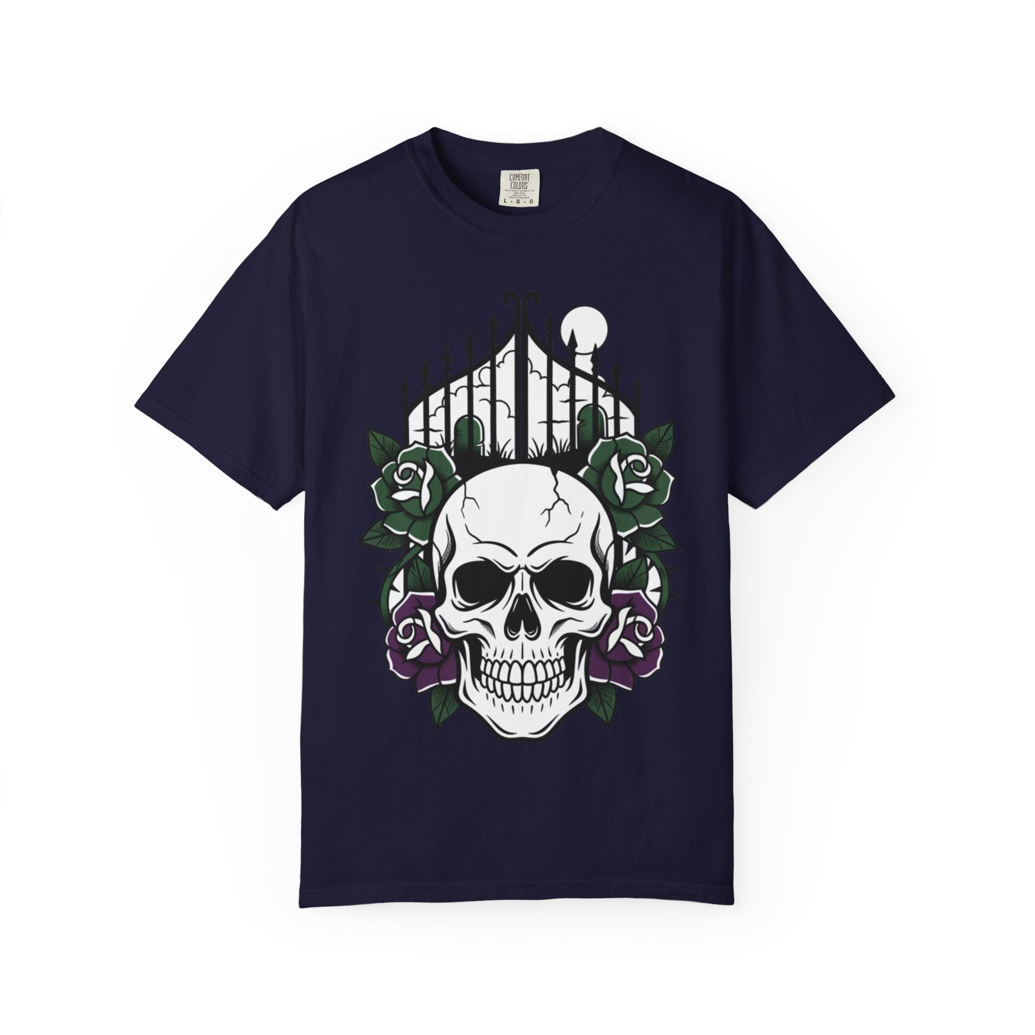 D78 Skull Society — Skull and Roses T-Shirt
