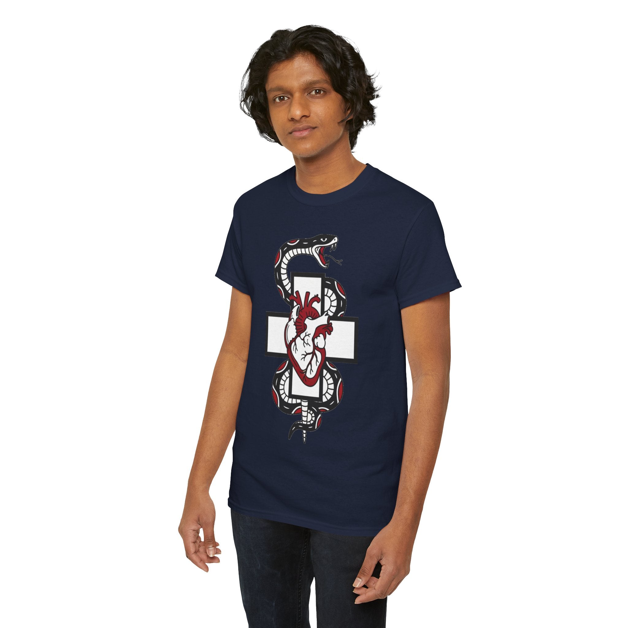 D78 Skull Society — Gothic Heart & Snake T-shirt