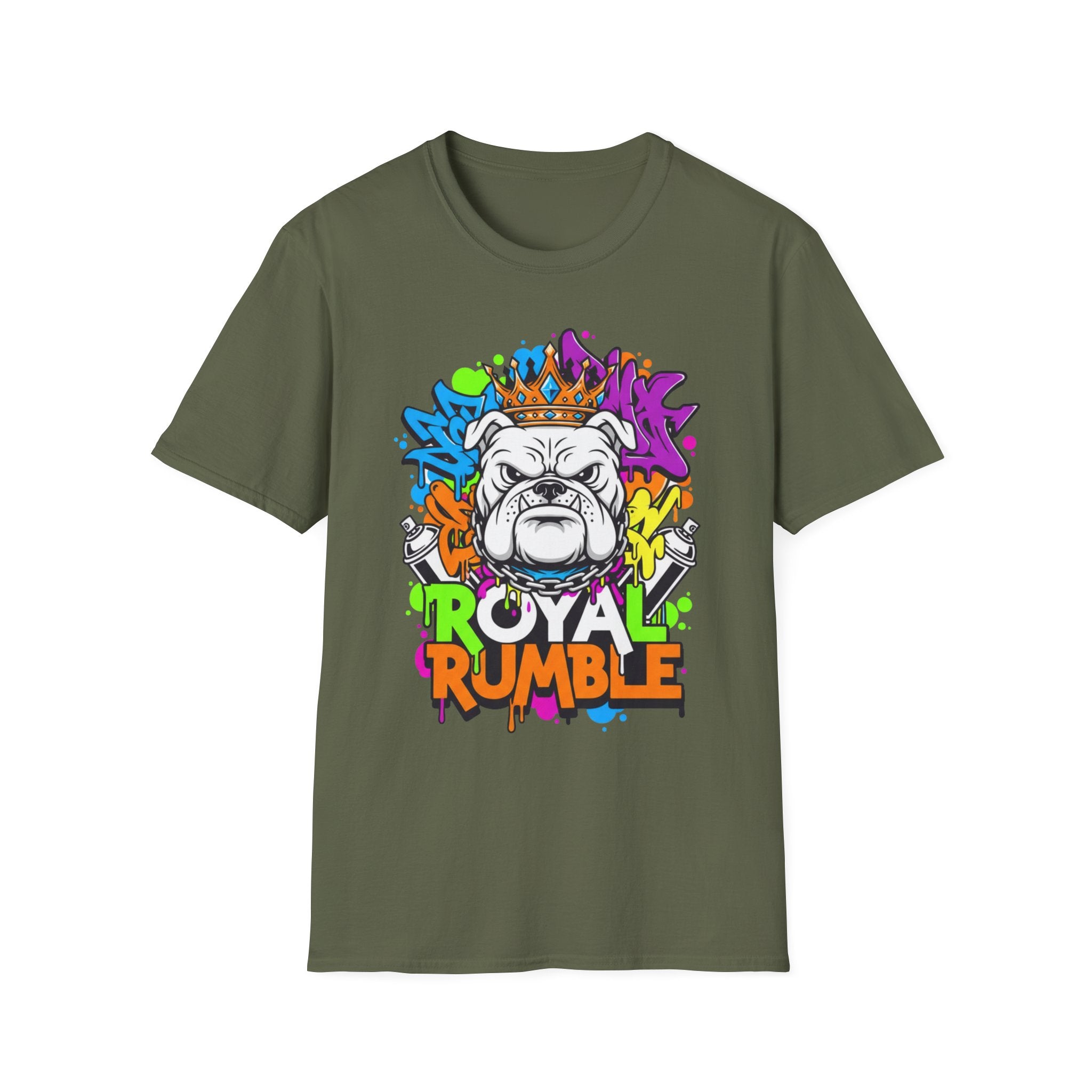 Bulldog Royal Rumble T-Shirt — Colorful Crown Streetwear Tee