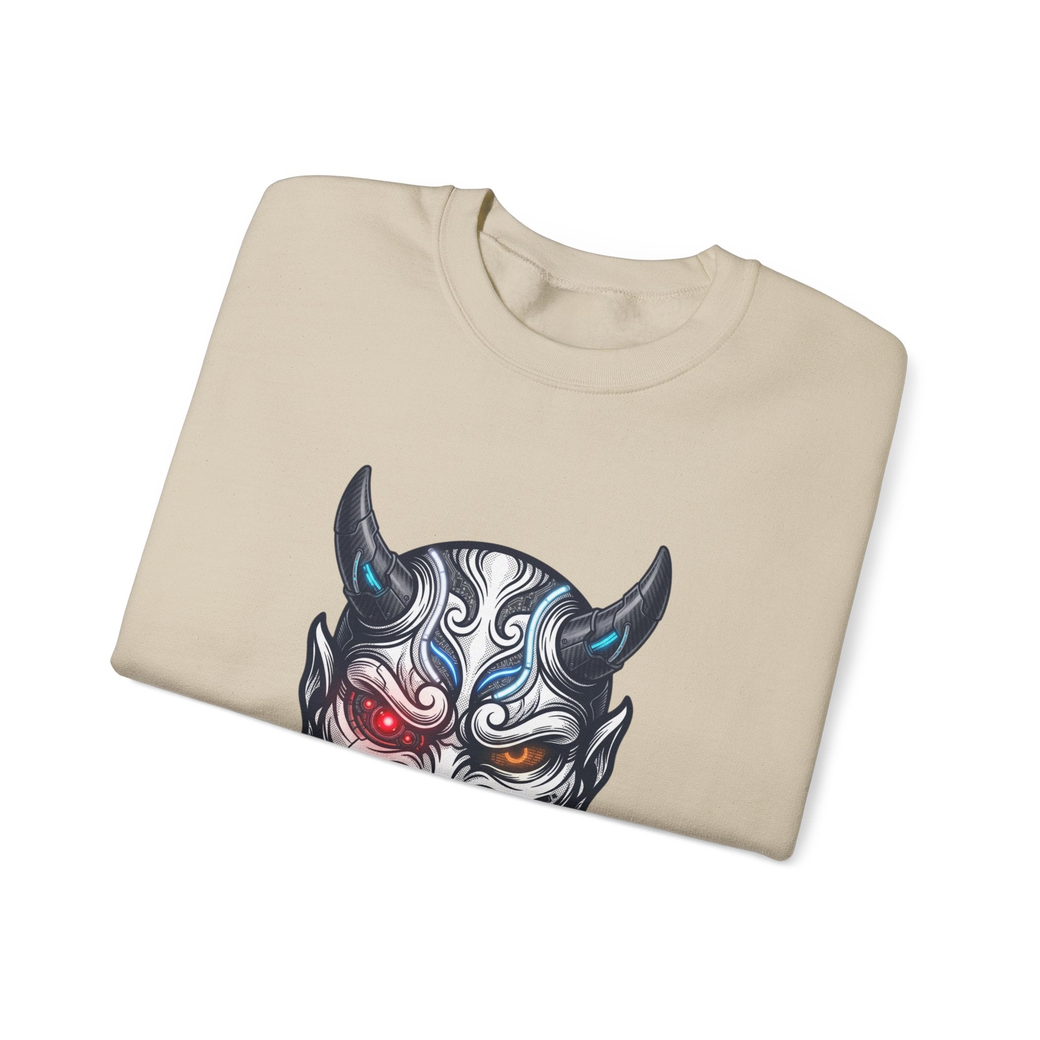 Hannya Mask Illustration Sweatshirt | Traditional Tattoo-Inspired, Flash-Style