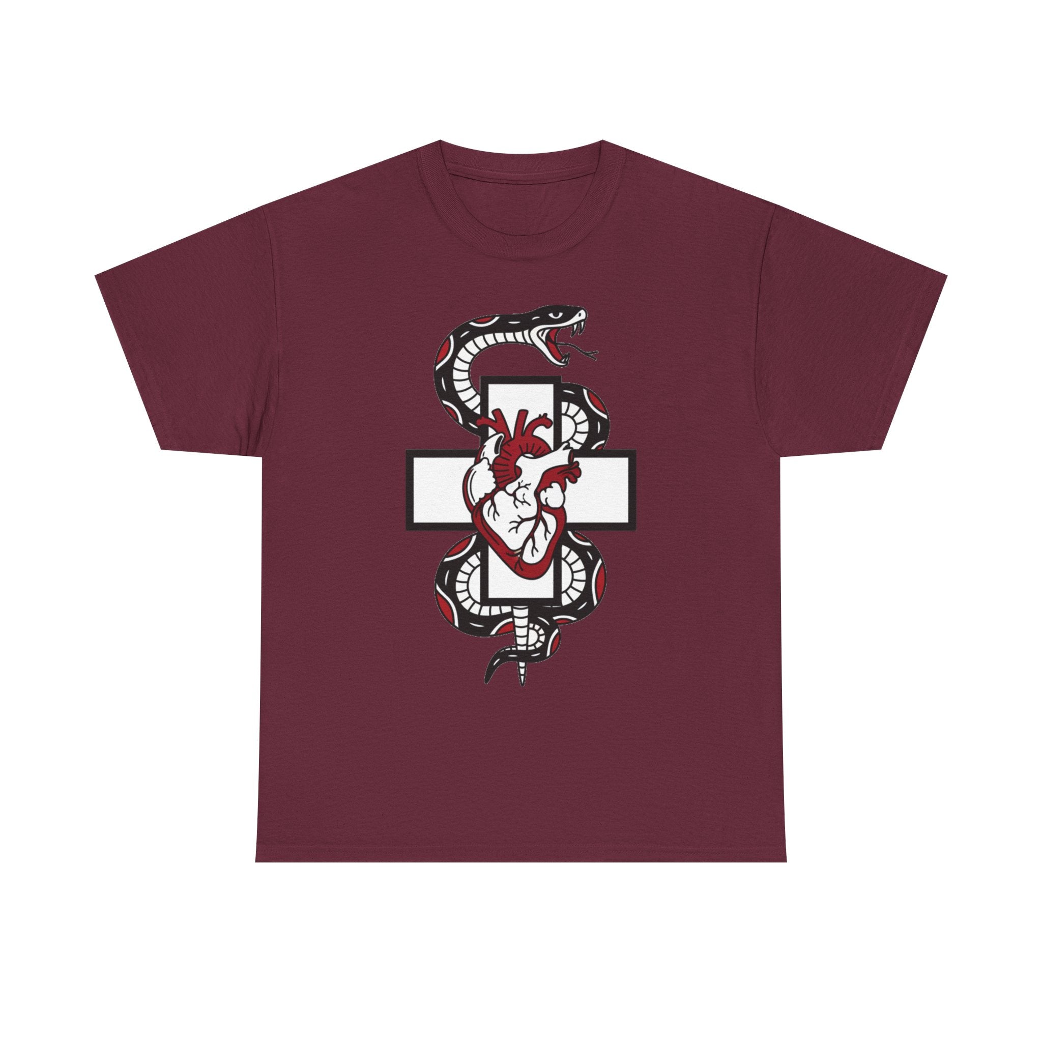 D78 Skull Society — Gothic Heart & Snake T-shirt