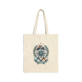 Vintage Compass Crest Tote | Traditional Tattoo-Inspired, Banner & Laurel