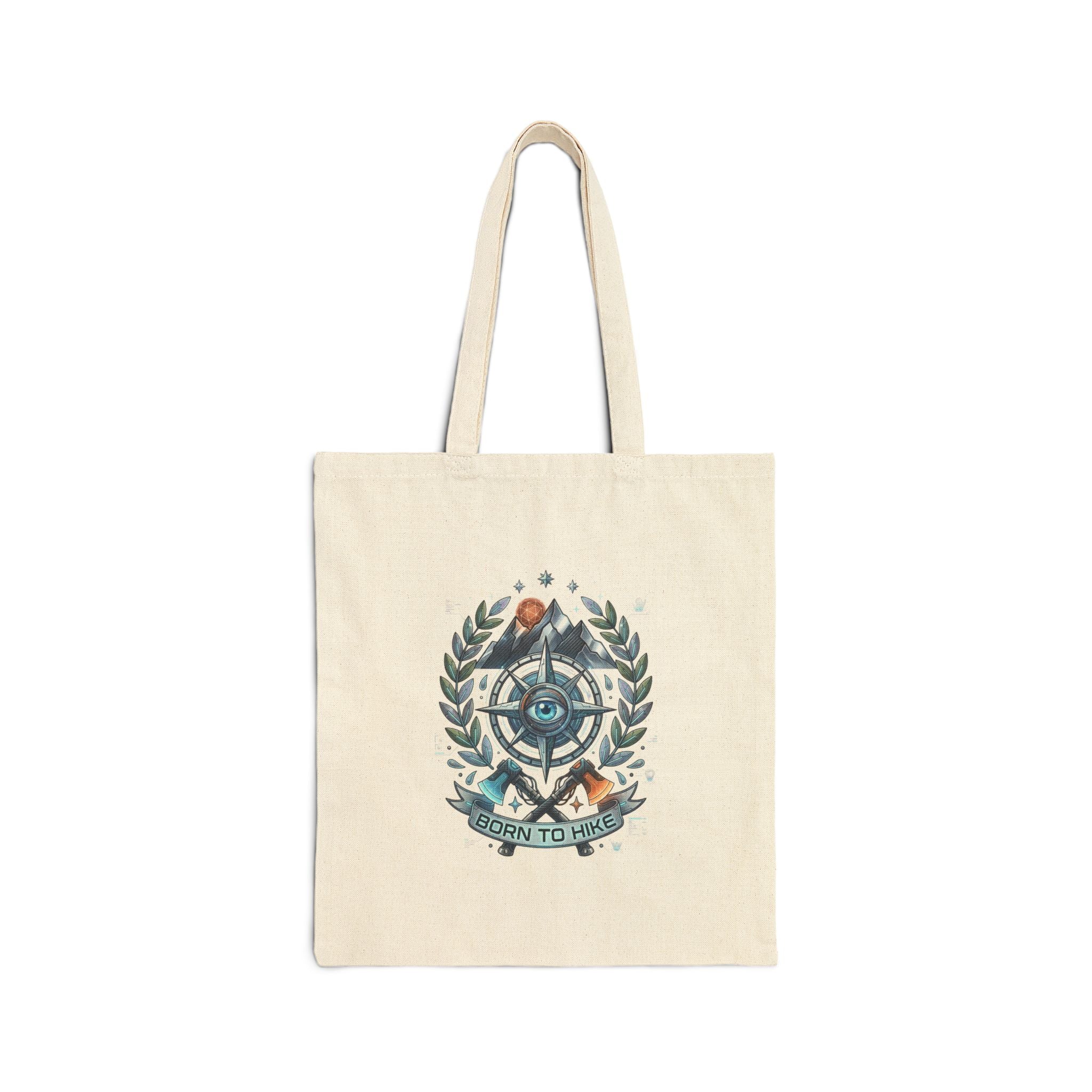 Vintage Compass Crest Tote | Traditional Tattoo-Inspired, Banner & Laurel