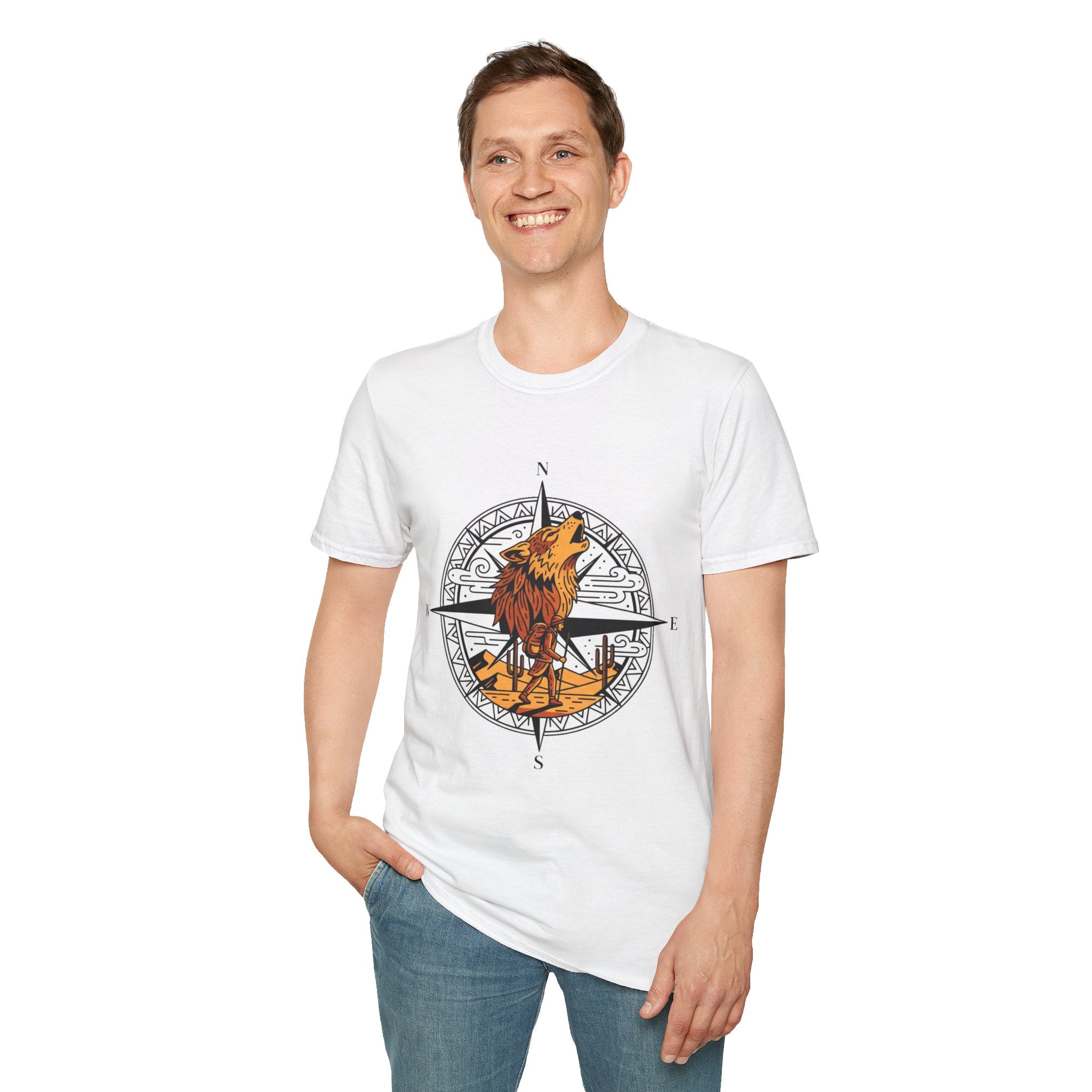 D78 Wolf Trail — Adventure wolf T-shirt