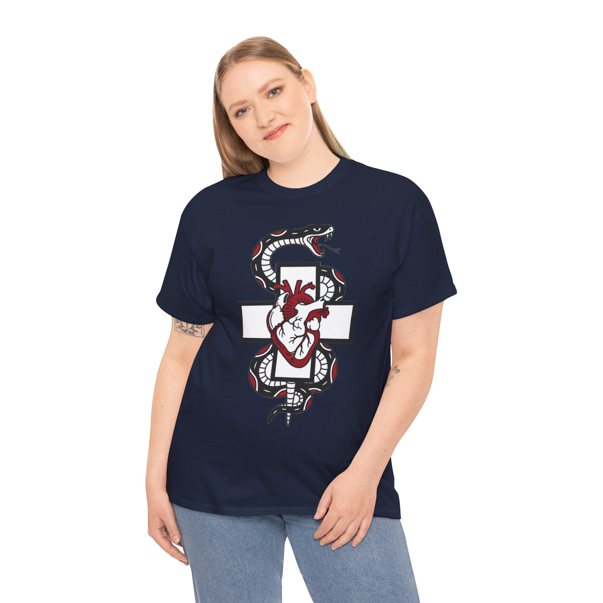 D78 Skull Society — Gothic Heart & Snake T-shirt