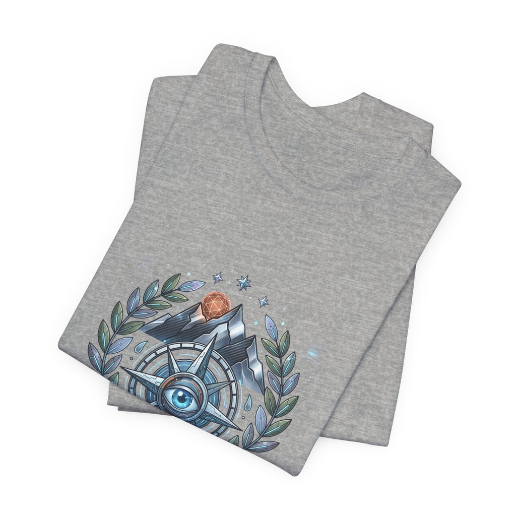 Born to Hike Compass Crest T-Shirt | Traditional Tattoo-Inspired, Outdoor Badge